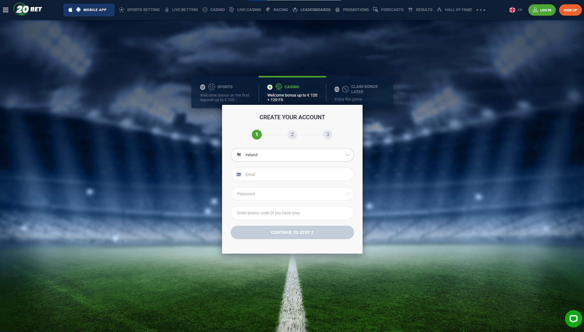 20bet register - The Green Post Ireland Step-by-Step Guide for the Registration Process in 20Bet Ireland